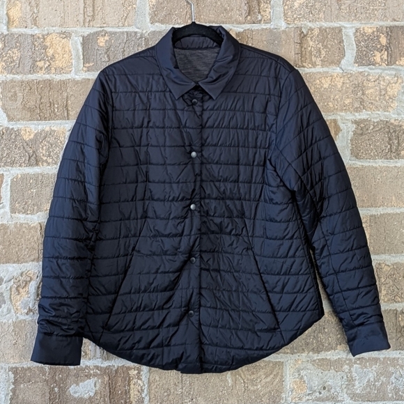 Lululemon Switch Please Shacket Black Gray Size 6 Reversible